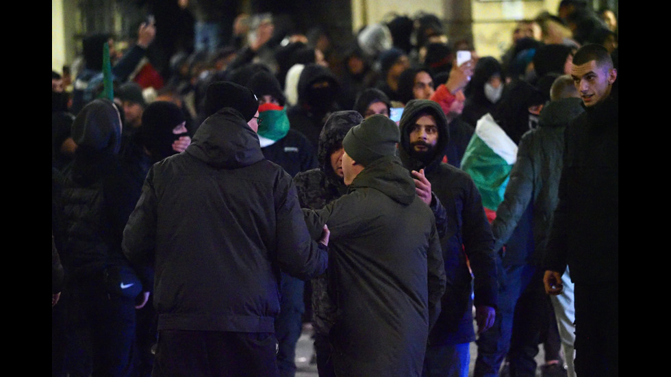 Погром след протеста в центъра на София