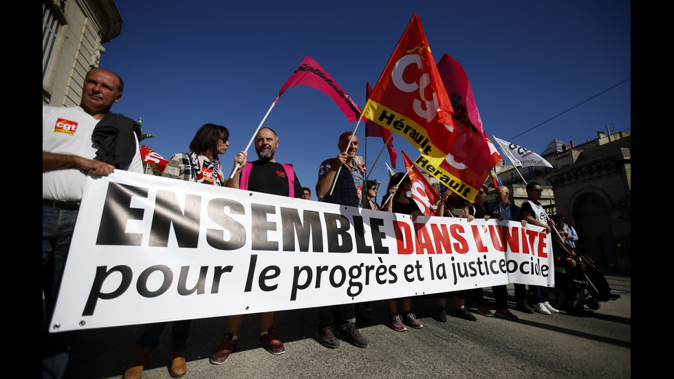 Френските синдикати с нови протести срещу трудовите реформи на Макрон