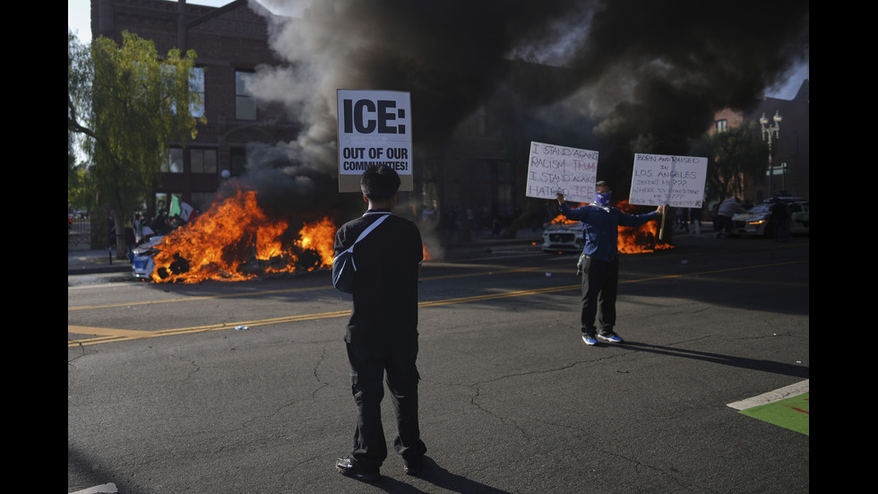 Сблъсъци между Гвардията и протестиращи в Лос Анджелис