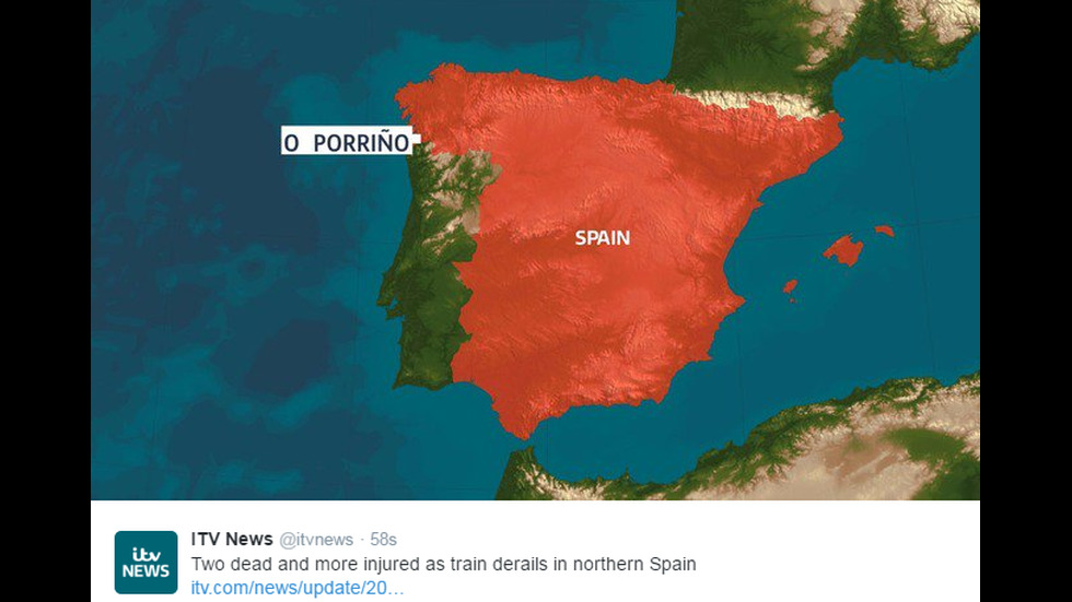 Пътнически влак дерайлира в Испания