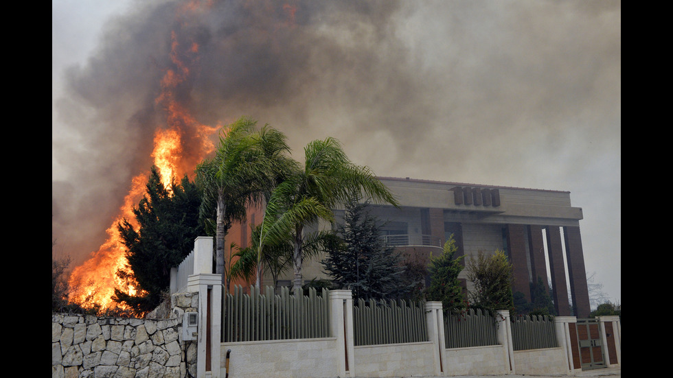 Огромни пожари бушуват в Ливан и Сирия
