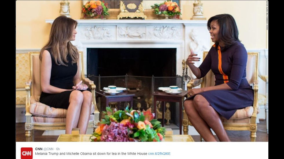 Мишел Обама и Мелания Тръмп се срещнаха в Белия дом