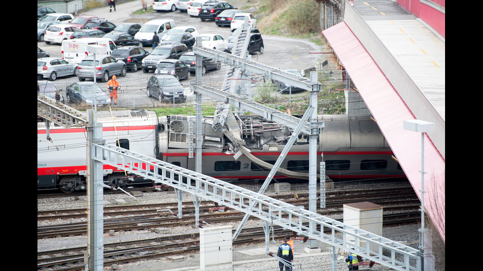 Влак дерайлира на гарата в Люцерн, има ранени