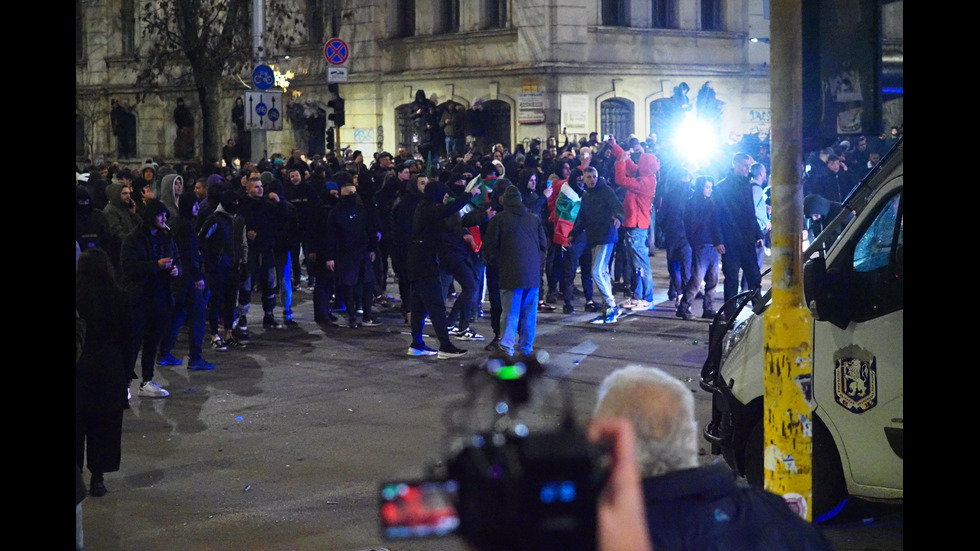 Погром след протеста в центъра на София