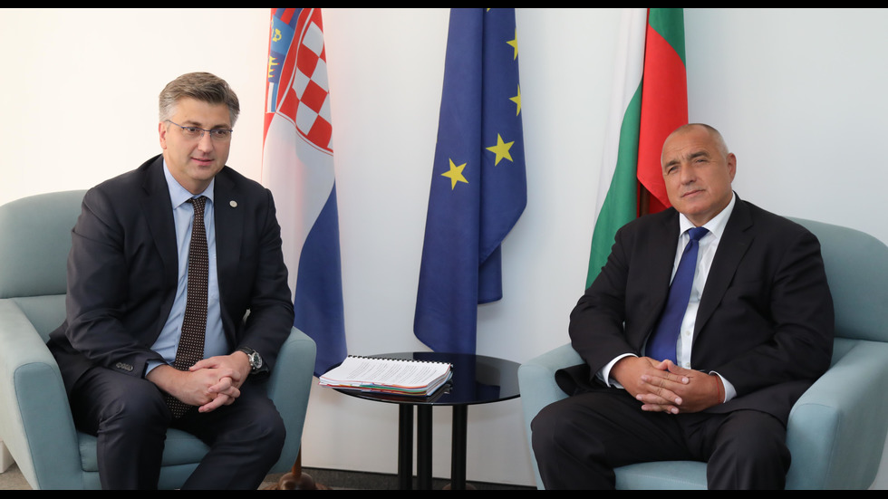 Премиерът Бойко Борисов разговаря с хърватския си колега Андрей Пленкович