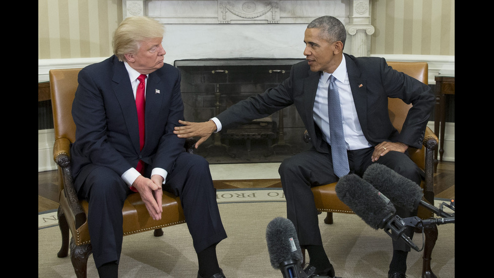 Първата среща на Обама и Тръмп