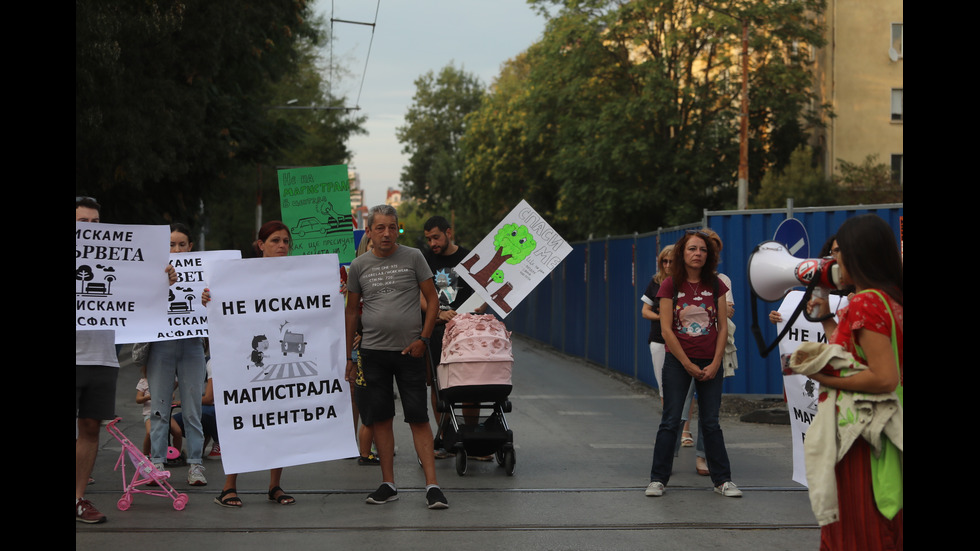 Протест срещу изсичането на дървета на улица "Опълченска"