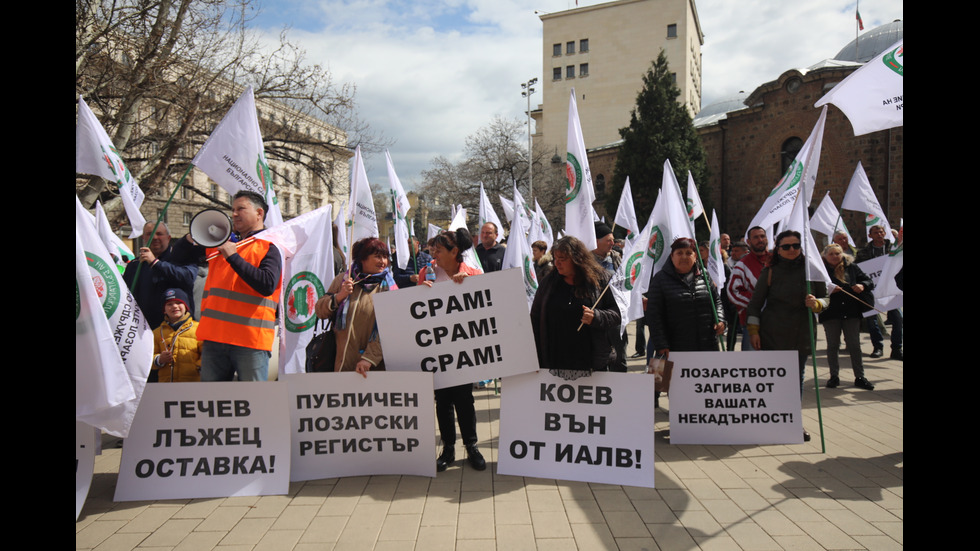 Лозари излязоха на протест