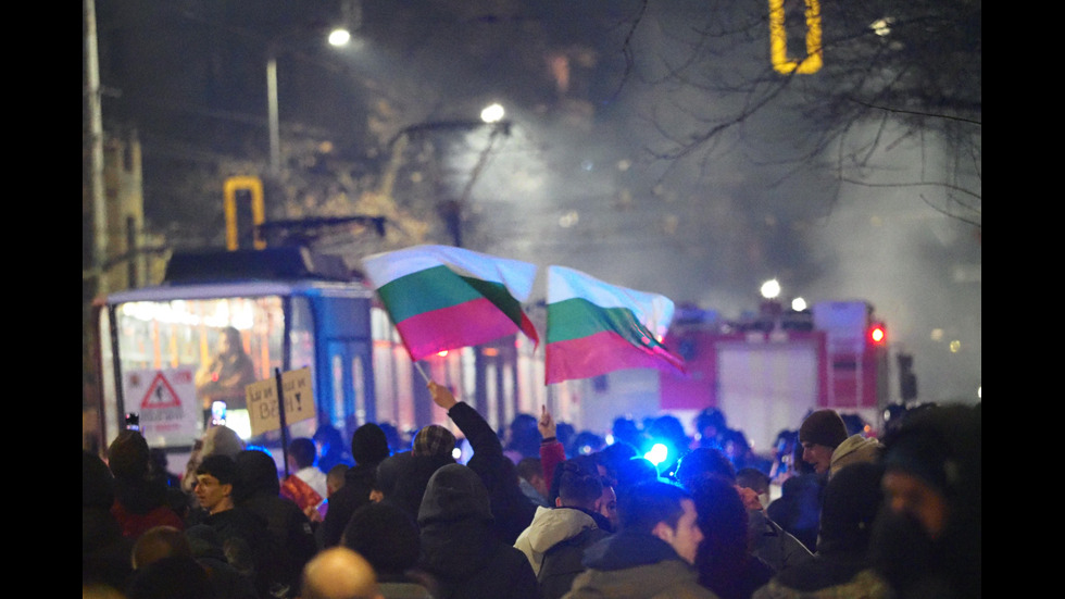 Погром след протеста в центъра на София