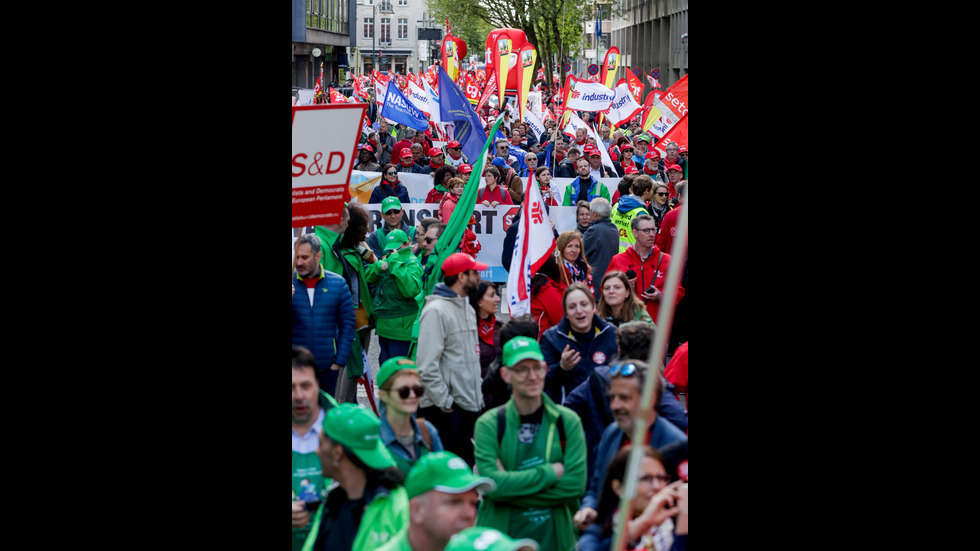Хиляди протестираха пред ЕП в Брюксел