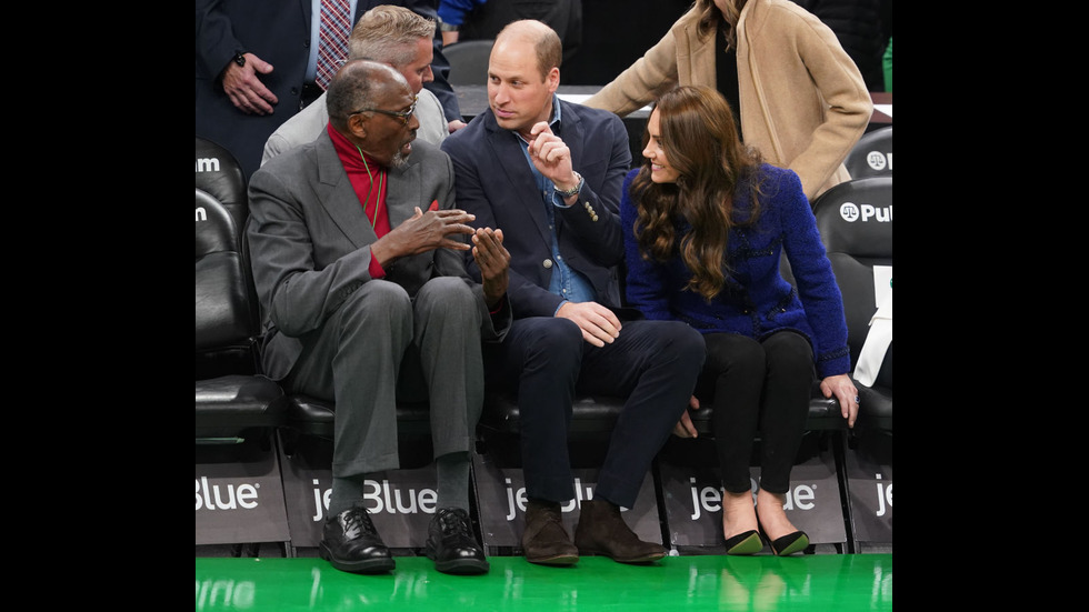 Уилям и Кейт с изненадваща поява на баскетболен мач в Бостън