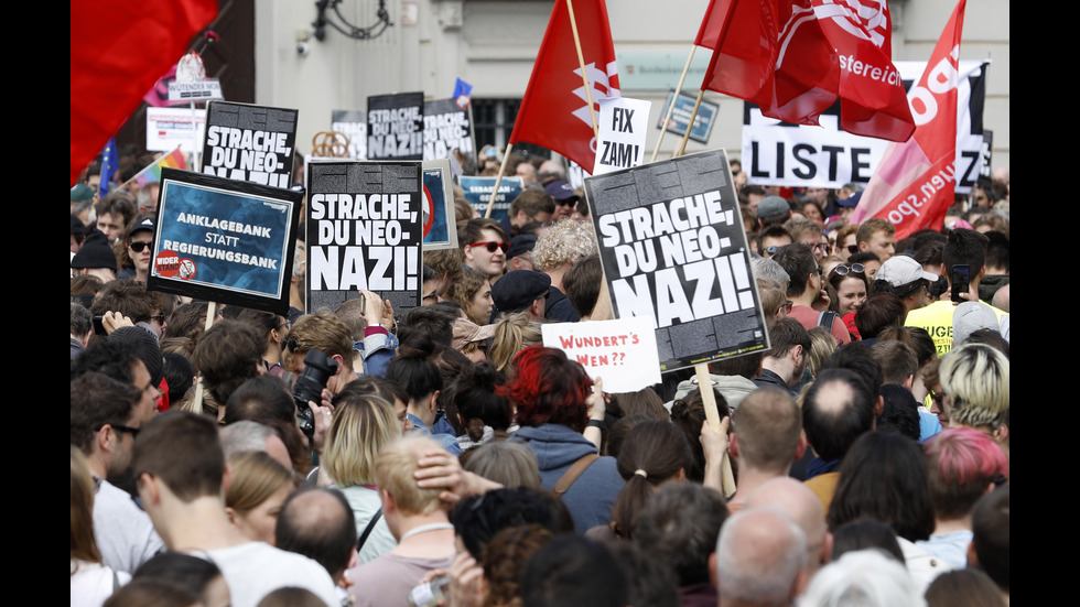 Хиляди на протест след оставката на австрийския вицеканцлер