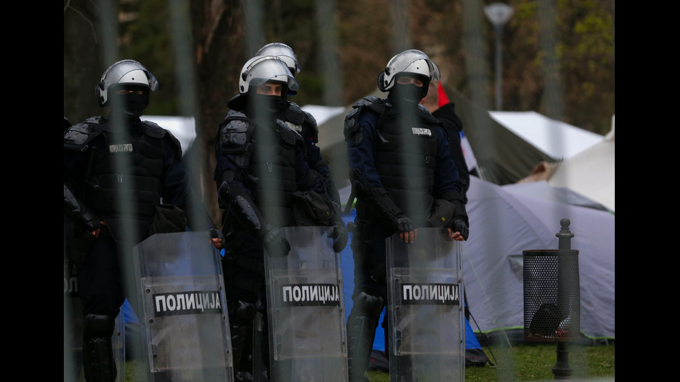 Най-големият антиправителствен протест в Сърбия