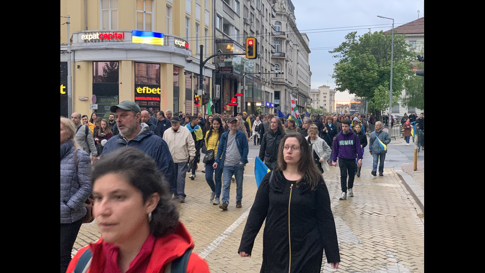 Шествие в София за военна помощ и солидарност с Украйна