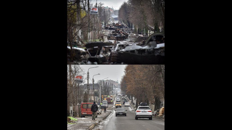 РАЗБИТОТО СЪРЦЕ НА УКРАЙНА: Годината на войната в СНИМКИ