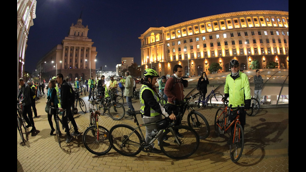 Протест на колоездачи в София