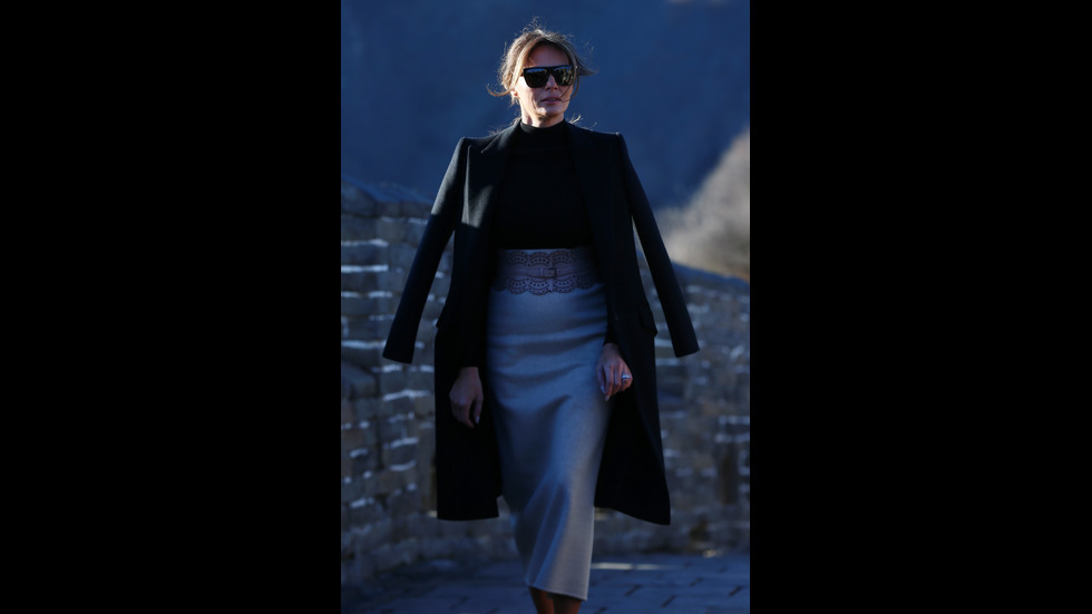 Мелания в зоопарк в Пекин и край Великата китайска стена