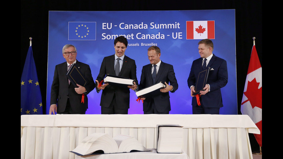 ЕС и Канада подписаха СЕТА (ГАЛЕРИЯ)