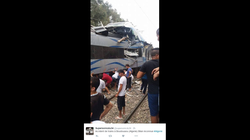 Два пътнически влака се сблъскаха в Алжир, има ранени