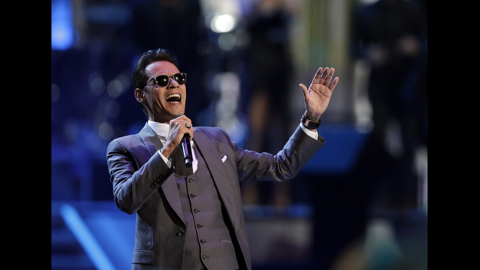 Марк Антъни и Дженифър Лопес на церемонията за наградите "Грами" за латино музика