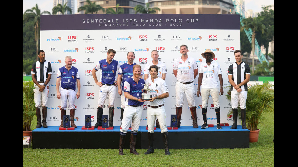 Принц Хари участва в благотворителен мач по поло в Сингапур