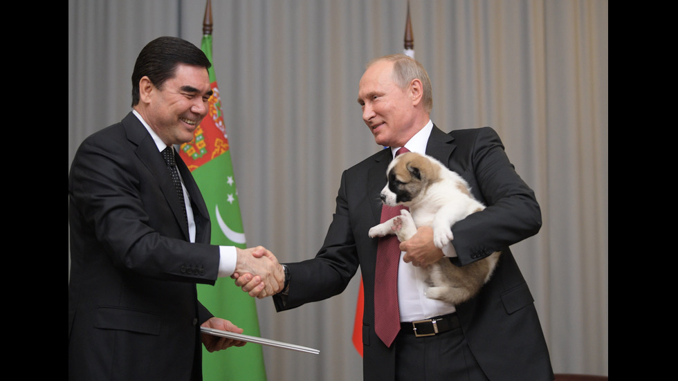 Владимир Путин получи подарък - ново куче