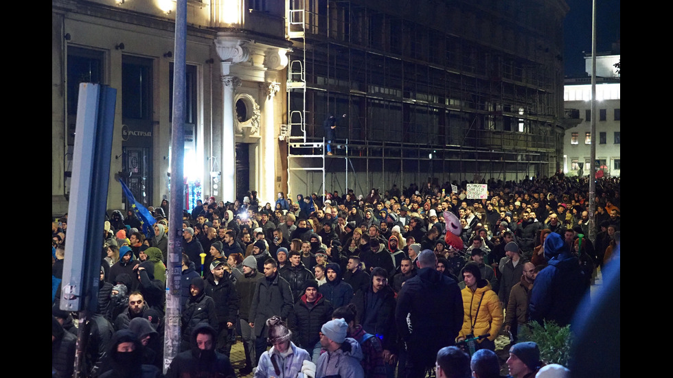 Погром след протеста в центъра на София