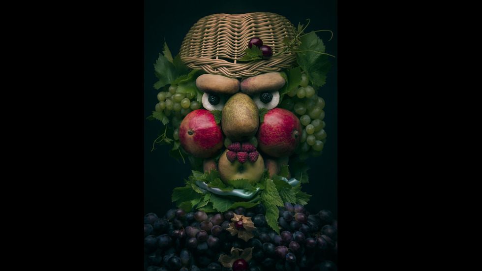 Портрети на хора от плодове и зеленчуци