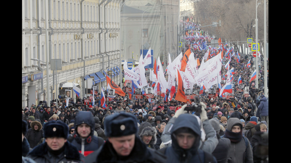 В Москва се проведе шествие в памет на Борис Немцов