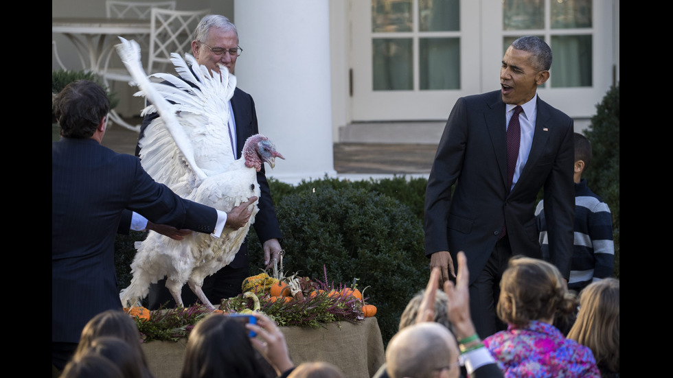За последен път като американски президент Обама помилва пуйки