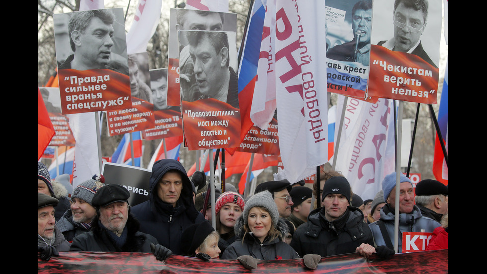 В Москва се проведе шествие в памет на Борис Немцов