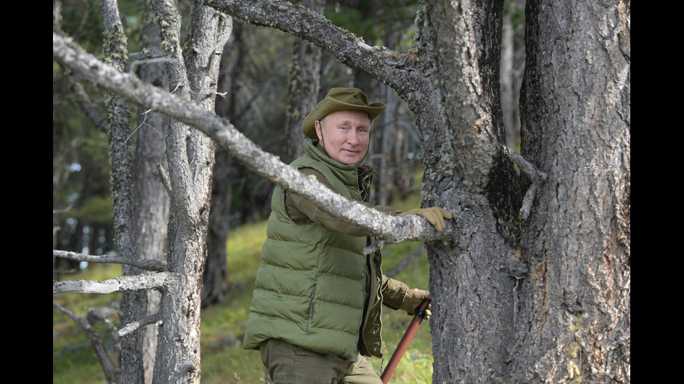 Путин бере гъби на рождения си ден високо в сибирските планини