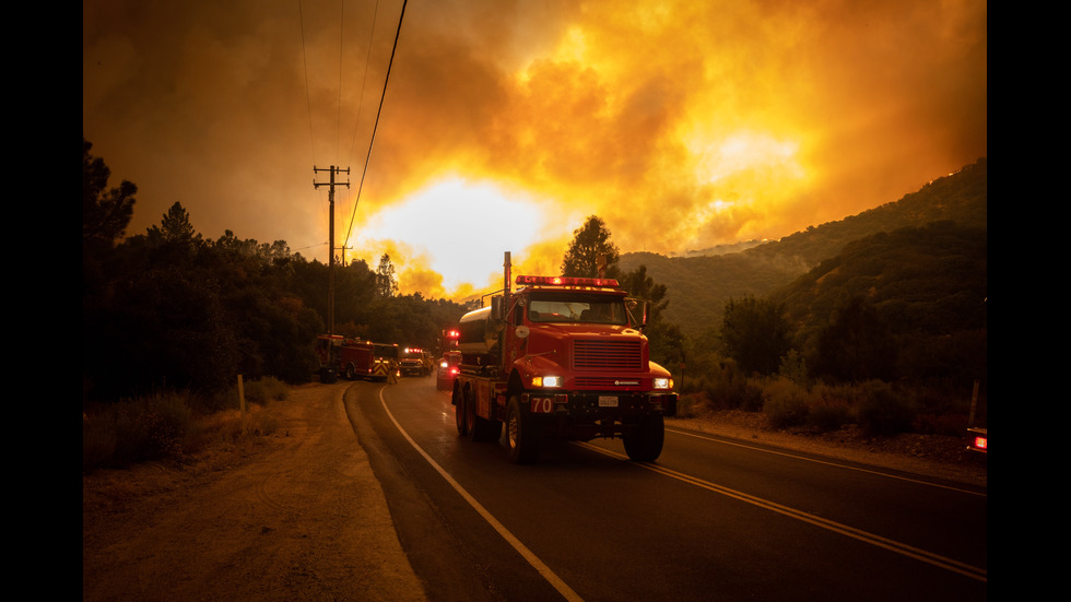 Пожар обхвана 40 000 дка гори в Лос Анджелис