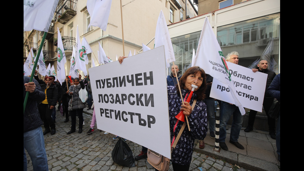 Протест на лозари в София
