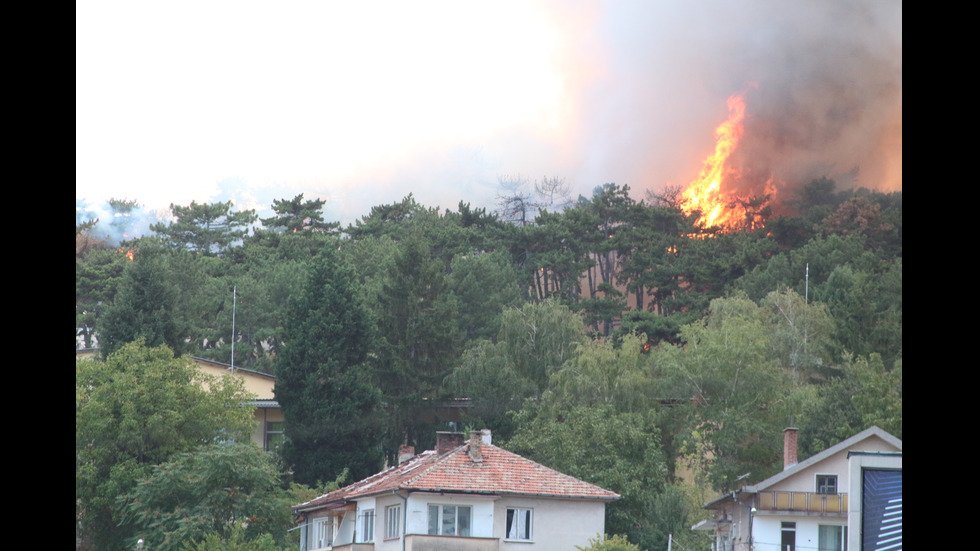 Огромен пожар близо до стадион „Берое” в Стара Загора