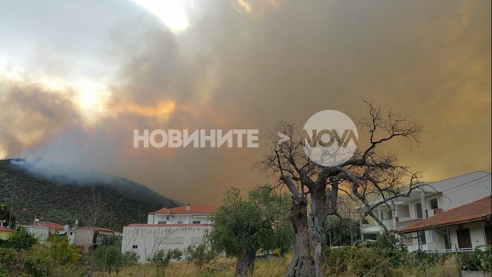 Пожар на остров Тасос