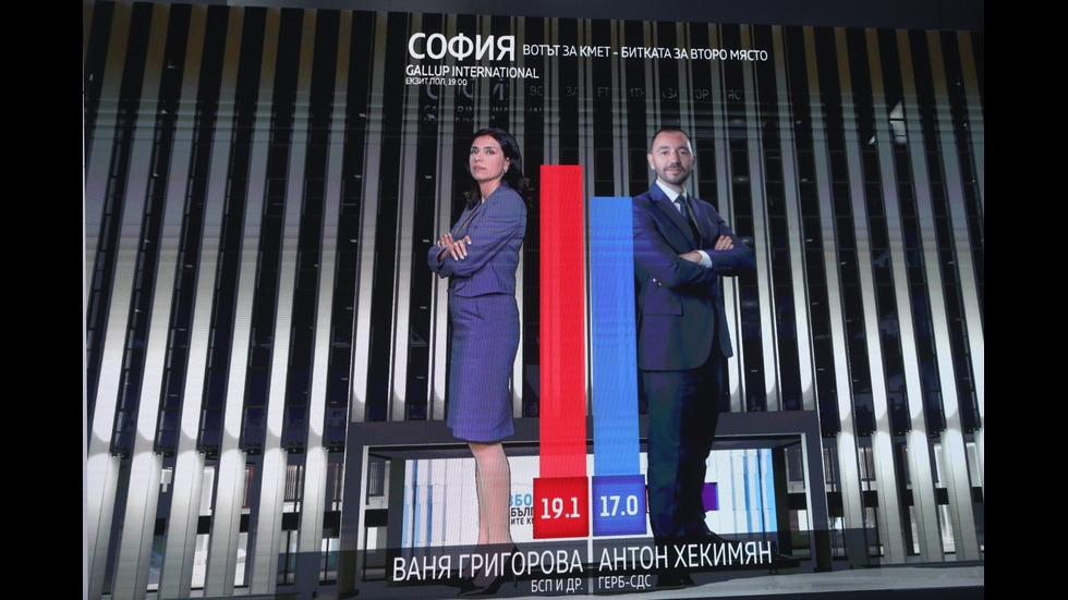 Изборното студио на NOVA - в и зад кадър