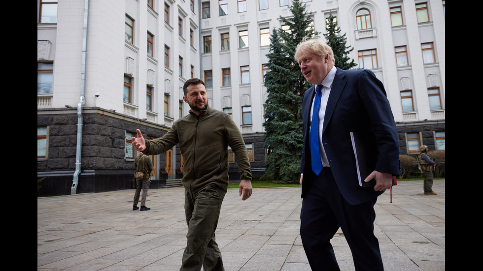 Борис Джонсън на посещение в Украйна