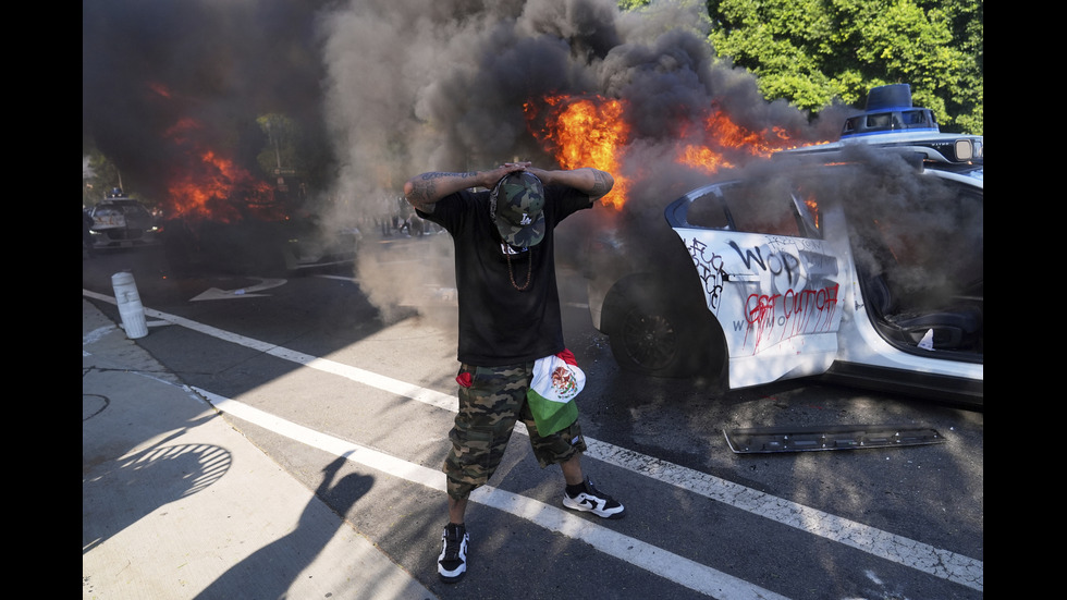Сблъсъци между Гвардията и протестиращи в Лос Анджелис