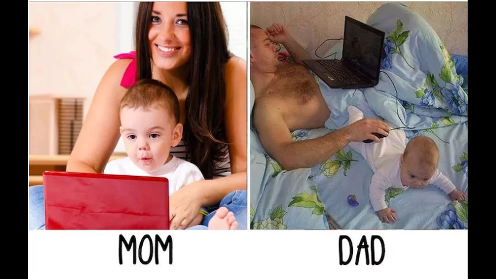 Разлики между майките и бащите, които ще ви разсмеят