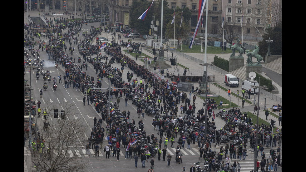 Най-големият антиправителствен протест в Сърбия