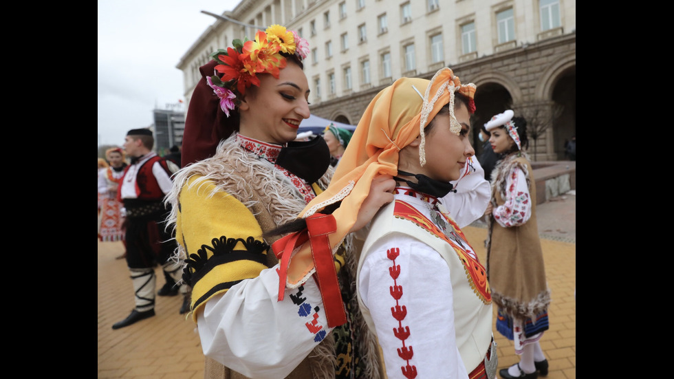 Частни фолклорни ансамбли излязоха на протест