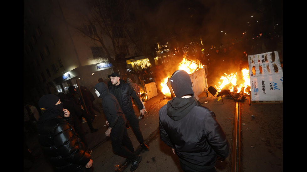 Погром след протеста в центъра на София
