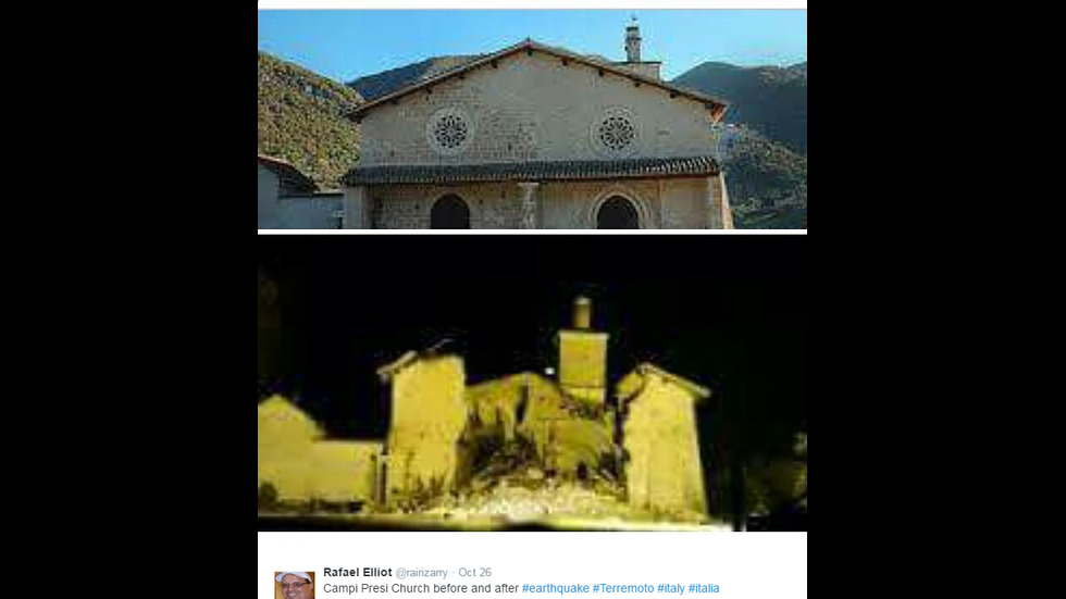 Италия преди и след разрушителните трусове