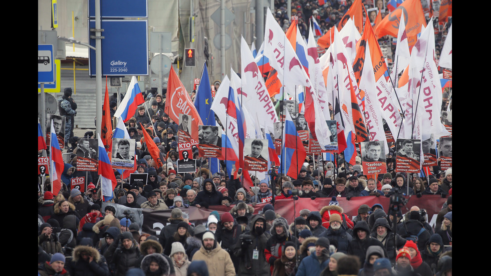 В Москва се проведе шествие в памет на Борис Немцов