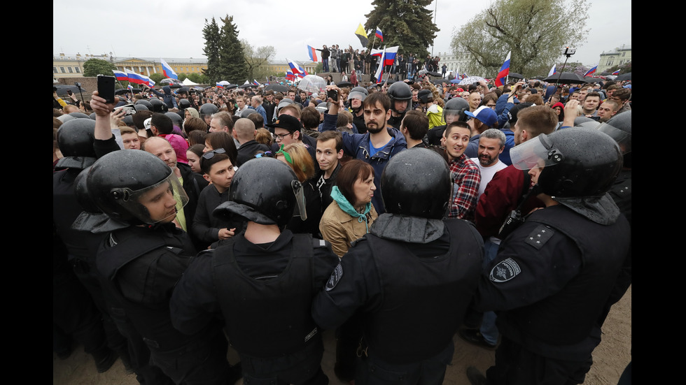 Антиправителствени протести и арестувани в Русия