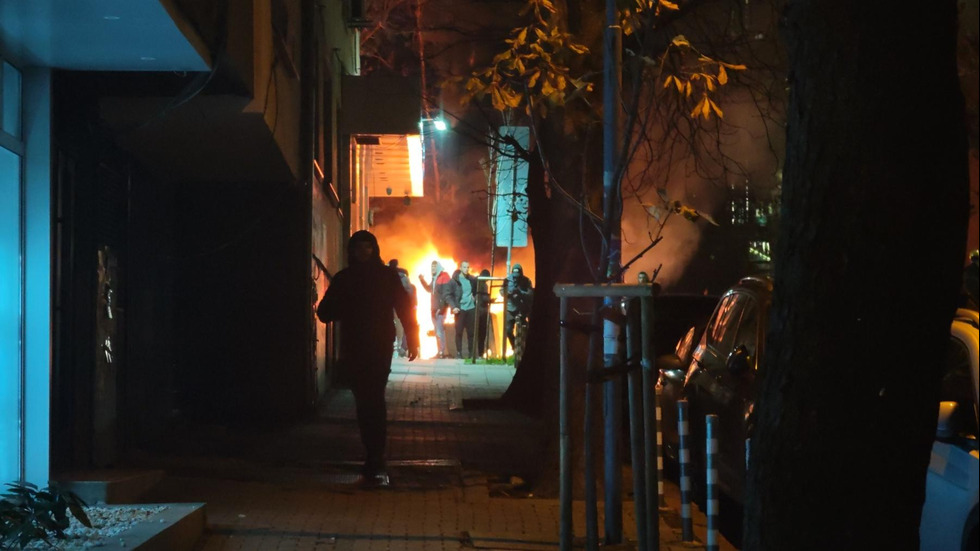 Погром след протеста в центъра на София