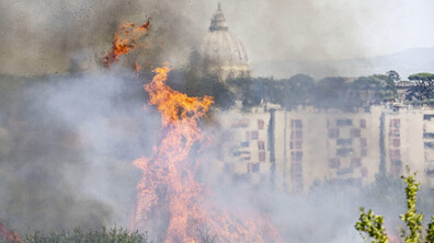 Горски пожар избухна в известен италиански парк
