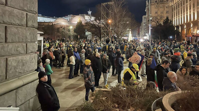 Протест в Триъгълника на властта