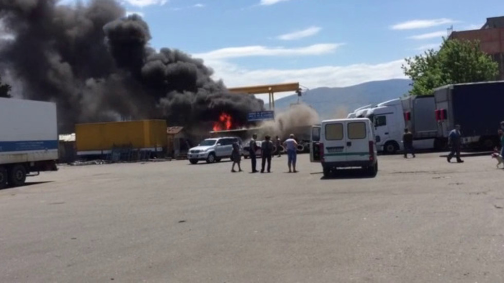Пожар в митницата в Пловдив